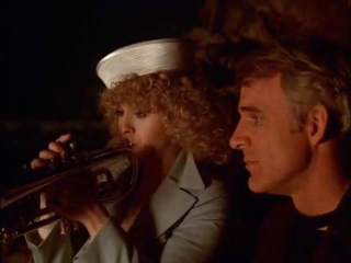 Famous trumpeter Bernadette Peters (left) appeared in the Martian Chronicles series, but without her trumpet.